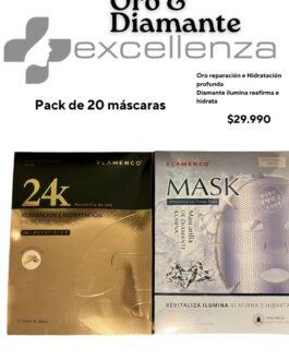 Pack mascaras faciales ORO Y DIAMANTE