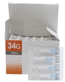 Aguja 34g x 8 mm mesoterapia