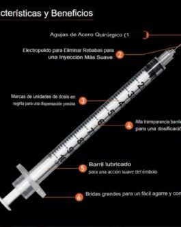 Jeringa tuberculina 1 ml caja de 100 unidades con aguja 29g