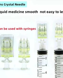 Pack Aguja mesoterapia Crystal 5 Pines 32G 1.5mm 5 unidades mas jeringa